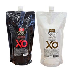 xo 노블레스 골드매직 1제 손상모 + 2제 크림중화제 볼륨 매직약 스트레이트, 1개, 1L
