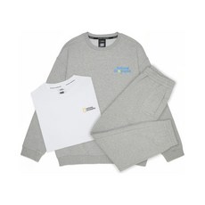 내셔널지오그래픽 키즈 K265UPB901 맨투맨 3PCS SET MGREY 924642