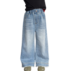 삐삐네옷가게 초등 키즈 여아 클래식 데님 와이드 팬츠