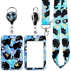 BKBKAAK Neurodiversity 인식 랜야드 ID 배지 동기 부여 디자인 - 다채로운 퍼즐 조각이 있는 스펙트럼 프라이드 교사 액세서리 어린이 교사 자폐증을, 고양이