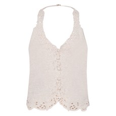 컬트가이아 자수 버튼 프런트 탑