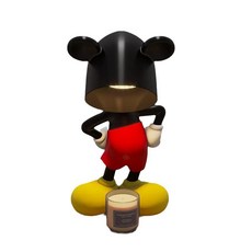 台灣版 米奇米妮唐老鴨黛西 卡通融燭燈 可定時 可調光 升級版香薰蠟燭燈 臥室客廳小夜燈 安全融蠟香氛燈 聖誕節禮物 情人節禮物, 米奇【可定時可調光款】贈2顆燈泡