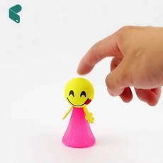 점핑인형 표정인형 점프완구 4x9cm 랜덤컬러 어린이 미술놀이 교구 커머스픽101, 열개