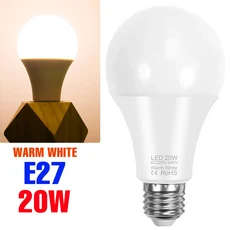 전구 램프 샹들리에 에너지 절약형 냉온 백색, 15 E27 20W Warm White, A. AC220V-240V, 1개