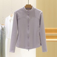 女秋冬季加絨保暖修身運動外套長袖健身上衣