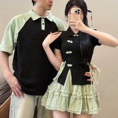 커플 시밀러룩 웨딩촬영 티셔츠 패밀리룩 바캉스 반팔 하와이안 긴팔 여행 드레스 원피스 휴양지