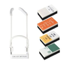 칼럼식 2단 주방 수세미 받침 + 수세미 4개 세트, 받침 화이트(수세미4개), 1개