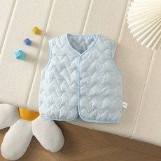 兒童羽絨棉保暖背心，輕盈舒適立領設計，多色可選，寶寶秋冬時尚穿搭必備