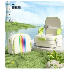 摩卡棕 寶寶餐椅媽咪包 多功能嬰兒童外出包 便攜式吃飯坐椅, 綠色【寶寶餐椅包】
