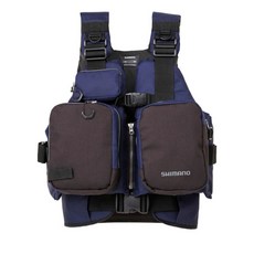 釣之夢 SHIMANO VF-025U 灘岸釣救生衣 可調式 磯釣浮力背心 溪釣防波堤釣魚救生衣 路亞, 藍色