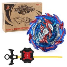 對戰陀螺 爆裂陀螺玩具限定GT系列B-140-03盒裝帶雙向發射器陀螺玩具, 1個, 陀螺+双向拉尺发射器（陀螺已安装好）