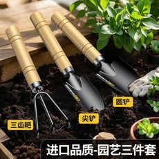 熱銷款式佳普盆栽小鏟子三件套 種花 鏟土松土小鏟多肉花卉園藝工具套裝B, 1個, 德國品質【家用園藝三件套】