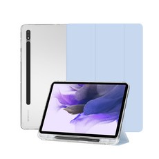 니하 갤럭시 탭 S8플러스/ S7플러스 / S7FE 클리어 S펜 수납 케이스, 스카이블루