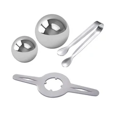 다용도 커피 아이스볼 스탠드 재사용 가능한 가제트 세척하기 쉬운 에스프레소 쿨링 볼 티 타임 홈 카페 캔, 01 2 balls