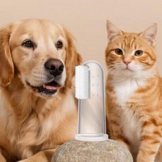 부드러운 애완 동물 손가락 투명 칫솔 구취 치아 관리 강아지 반려견 용품 고양이 치약