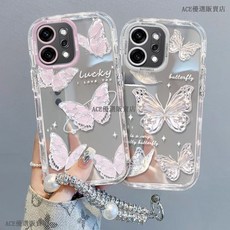 鏡麪粉蝴蝶 OPPO Find X9 Pro X8 Pro 防摔手機殼 oppo findx9pro x8pro 保護殼, 1個, 藍蝴蝶,OPPO 2