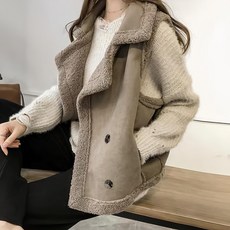 PEONIST 羊毛騎士風衣冬季背心