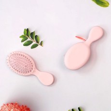 RECIPEBOX 兒童粉紅公主髮梳 氣墊按摩梳 可愛造型 呵護頭皮, 1個