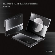 [특전 공식포토카드 2종 추가 증정][GRAY Ver.] 블랙핑크 미니 3집 BLACKPINK [DEADLINE] / 개인인화사진32종+셀피포토카드8종+크레딧엽서+스크래치메세지카드, 1
