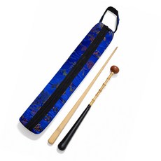 한울림국악기 연주용 장구채+꽃자수채가방 세트 (대뿌리궁채+일반열채+꽃자수채가방(장구채케이스), 1개, 채가방색상(파랑)