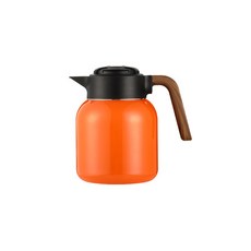 316不鏽鋼燜茶壺 大容量保溫家用泡茶水壺, 橙色,1200ml, 1個