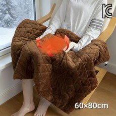 KC인증 전기 담요 USB 사무실 무릎담요 휴대용 극세사 온열담요 전기담요 캠핑 차박 다용도 찜질기 온열 전기요 60*80cm, 커피색