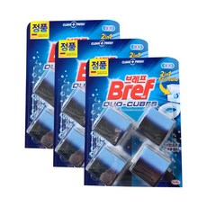 브레프 듀오 큐브 블루 변기세정제 4P, 200g, 3개