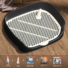 강아지배변판 애견 배변매트 패드판 중형 화장실 대형, 1개, 블랙 대형 [스탠다드 패키지]