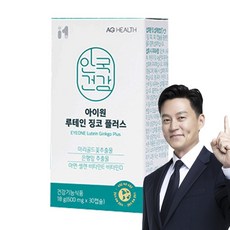 안국 아이원 루테인 징코 은행잎추출물 기억력개선 케어 혈액순환, 30회분, 1개