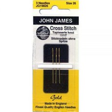 존 제임스 골드 태피스트리 핸드 니들 사이즈 26 3/Pkg, 존 제임스 골드 태피스트리 핸드 니들 사이즈 26 3/