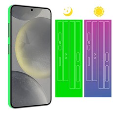 야광 프레임 보호 하이드로겔 필름 스티커 갤럭시 S24 울트라 플러스 S24U 용 어둠 속에서 빛나는, For S24 Plus