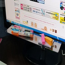 해소미 부착식 아크릴 모니터 선반 모니터상단선반