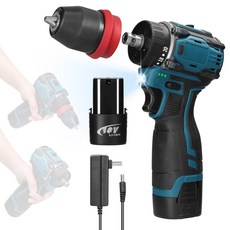 18V 2IN1 드릴 브러시리스 전동 다기능 45NM 실용 모터 스크루 전기 토크 나사 드라이버 공구, 2pcs batteries US, 1개