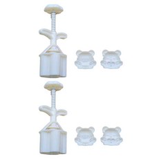 Keyiyijia 큐티 베이킹 몰드 2종 + 프레스 세트, 베어, 2세트