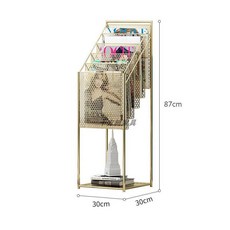 落地多層資料架 雜誌報刊架 收納架 書報架 辦公室文件展示架 接待處文宣架, 1個, 新款金