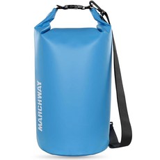 MARCHWAY 플로팅 방수 드라이 백 백팩 5L/10L/20L/30L/40L 롤 탑 자루는 카약 래프팅 보트 타기 수영 캠핑 하이킹 해변 낚시를 위한 장비를 건, 라이트 블루