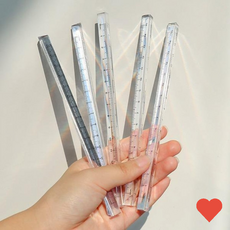 사무용품 입체 투명 삼각 15cm 자