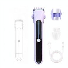 雙頭電動剃毛器 家用無痛脫毛儀 雙效除毛, 紫色, 1個