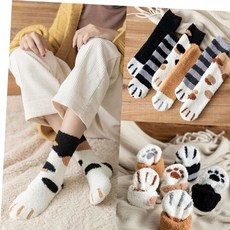 무압박 임산부 발 시려움 덧신양말 고양이 수면양말 산모 양말, 2수면야옹-옐로우