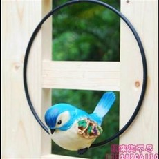 藍色鳥裝飾擺飾, 仿真動物擺件樹脂動物工藝品小鳥