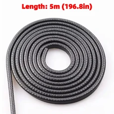 흡음 테이프 풍절음 고무 몰딩 웨더 스트립 패킹 자동차 방음 도어 충돌 방지 스크래치 U자형 보호 장식 테두리 씰링, Black, 5m, 1개