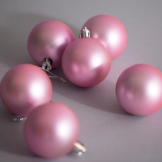 무광 트리볼 6P(6cm_핑크) 크리스마스 장식 오너먼트 장식볼