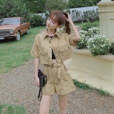 Asure 여성 반팔 세트 반팔 반바지 투피스 세트 트레이닝 세트