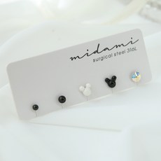 Midami 女性可愛耳環5件組 SET03