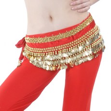 골드띠 힙스카프 라인댄스복 밸리복 벨리복 줌바 에어로빅 공연 무대 연습