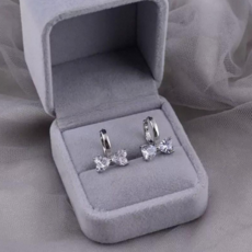 헬렌 데일리 리본 원터치 귀걸이 드롭 데일리 귀걸이