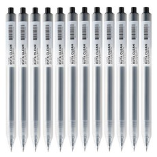 Donga PMS 博彩 半透明啞光素體中性筆 0.5mm, 12個, 黑色