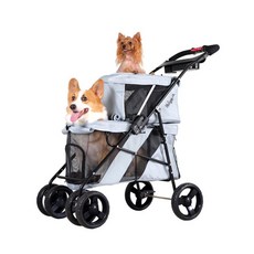 강아지 고양이 유모차 대형견 중형견 반려견 애견 경량 웨건 트레일러 추천 개유모차 대만 IBIYAYA 더블 레이어 개 유모차 고양이 애완 동물 유모차 접이식 와 엄마 자동차