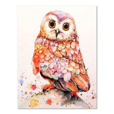 보석십자수 패브릭형 루비 부엉이 35x45, 단품, 1개