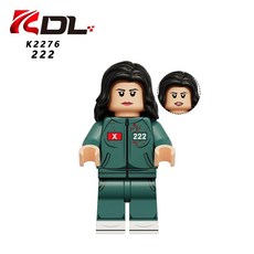 오징어게임 한국 드라마 시리즈 레고호환 블록 피규어 블랙 관리자 캐릭터 미니피규어, 1개, K2276 4cm
